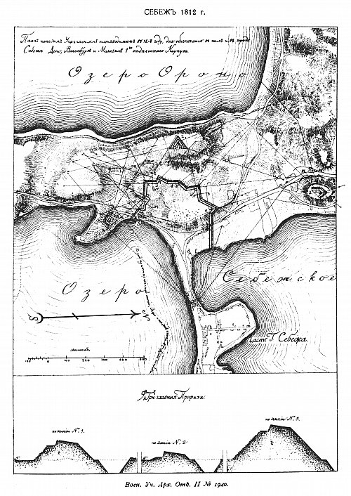 Карта Себежа, 1812 год