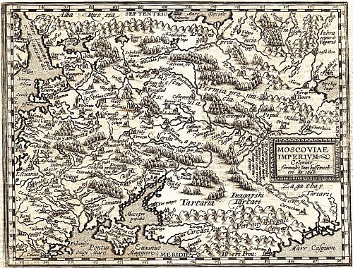 Карта Московской империи примерно 1600 года